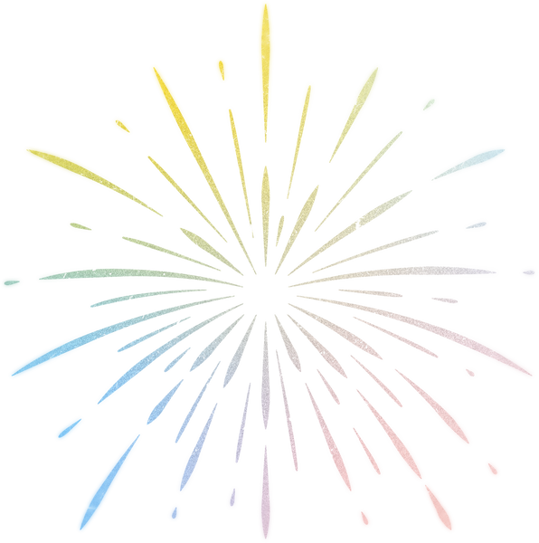 Glowing Gradient NYE Scatter Hand Drawn Single Firework